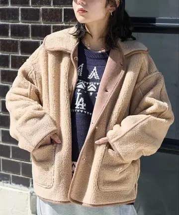 FREAK'S STORE 카라 부착 리버서블 코듀로이 보아 자켓