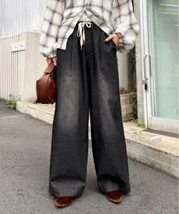 차오패닉 티피 부드러운 와이드 데님 팬츠