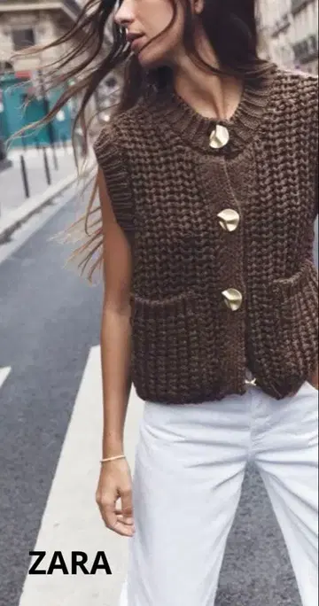 ZARA 키 니트 베스트