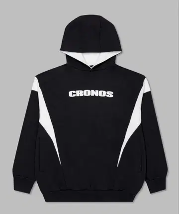 CRONOS 후드 부착 블랙 후드티