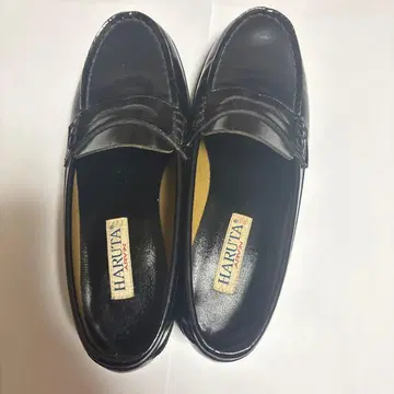 HARUTA 블랙 가죽 로퍼 23.5 EEE