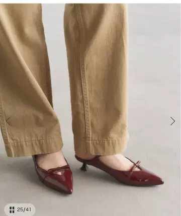 [새상품] LE TALON 탈론 펌프스 3.5cm 뮬 가을/겨울 보르도