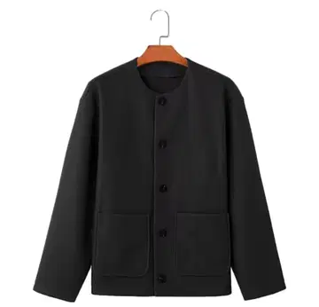 노카라 자켓 / 블랙 (고급 모드 디자인)