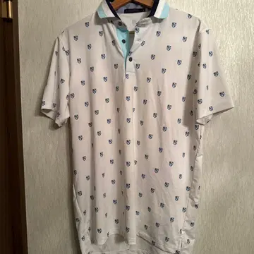 GREYSON 피케 셔츠 S 화이트/라이트 블루