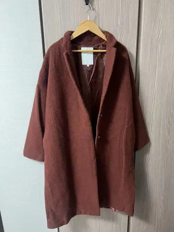 브라운 롱 코트 M 사이즈