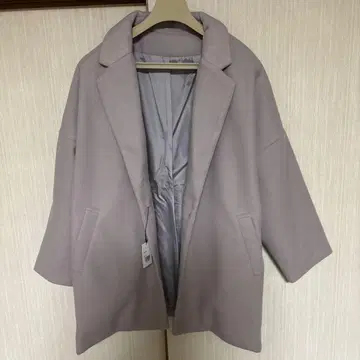 울 터치 테일러드 루즈 코트 라벤더