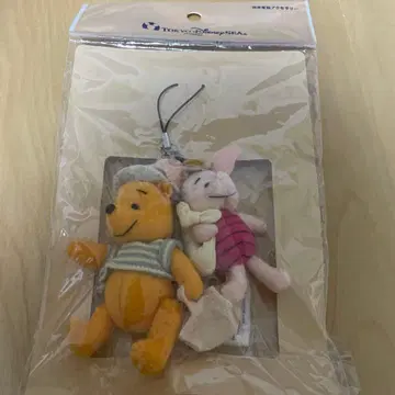 미사용품 도쿄디즈니씨 곰돌이 푸 피글렛 스트랩 레트로
