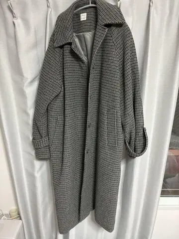 Ungrid 체크 무늬 롱 코트