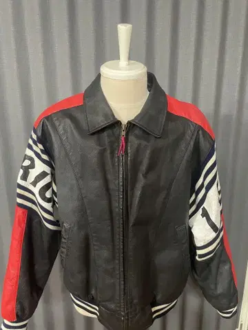 미국 국기 디자인 가죽 자켓 1950