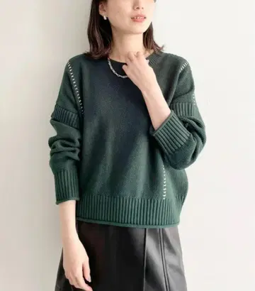 LOWRYS FARM 2WAY 핸드 스티치 라이크 풀오버 LS