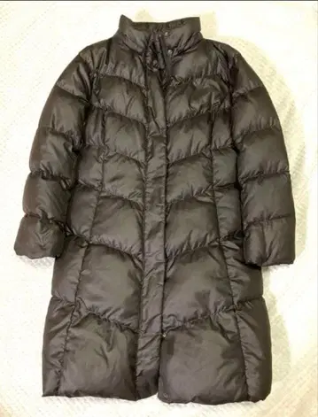 유니클로 다크 브라운 롱 다운 자켓 다운 90% 기장 90cm