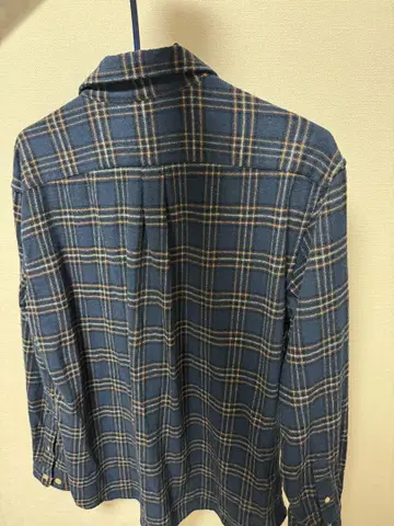 플란넬 체크 셔츠 L 사이즈 네이비