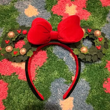 크리스마스 리스 미니 머리띠