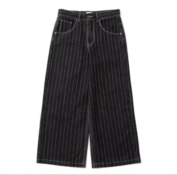 BLESS U 스트라이프 데님 블랙