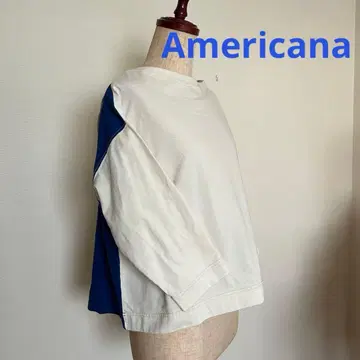 Americana 티셔츠 롱 슬리브 T셔츠 비대칭