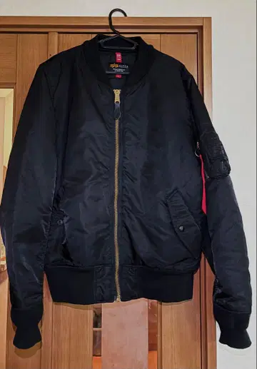 ALPHA INDUSTRIES 블랙 MA-1 자켓 L