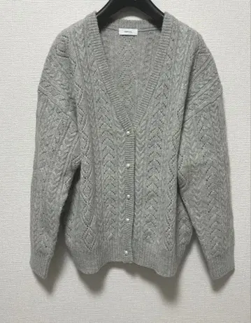 SHIPS any 레이스 편직 펄 모티브 V넥 가디건