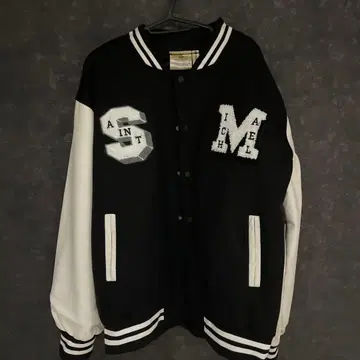 FOUR CACTUS 바시티 자켓 2XL 블랙/화이트