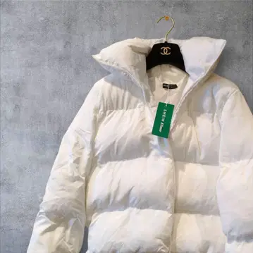 SHEIN EZwear 화이트 M 귀여운 집업 충전솜 화이트