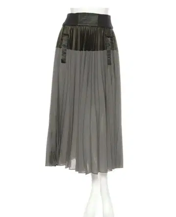 sacai 사카이 플리츠 롱 스커트 이소재