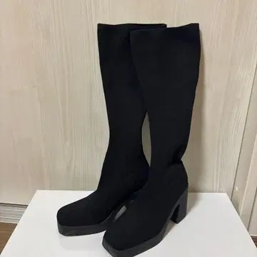 블랙스 스웨이드풍 롱 부츠