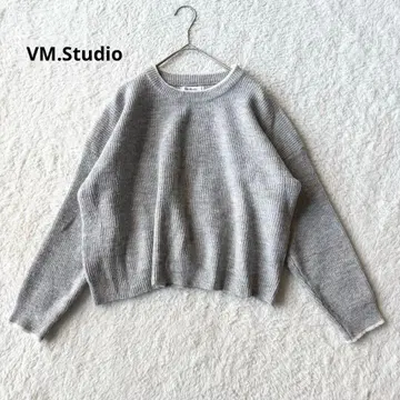 긴팔 니트 스웨터 숏 기장 심플 성숙 캐주얼 내추럴 무지