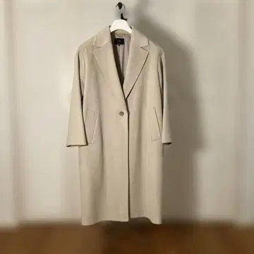 23구 양모 울 체스터 코트 아이보리 38