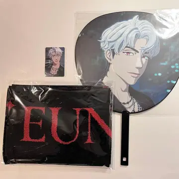 PLAVE 아시아 투어 굿즈 우노 EUNHO 타월 부채 트레이딩 카드