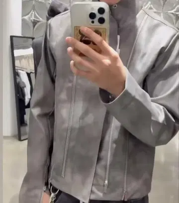 jent louis 25AW Leather Zipped Jacket