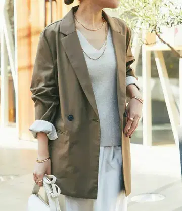 택 포함 새상품 un dix cors 사이드 슬릿 오버 자켓