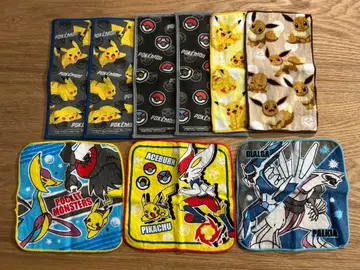 [ 미사용 ] 포켓몬 어린이용 손수건 9세트