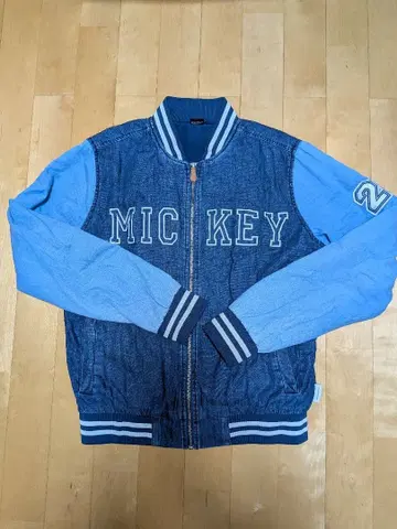 미키 데님 자켓 바시티 자켓