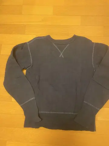 구 DENIME 드님 양V 무지 맨투맨 일본제 네이비 M