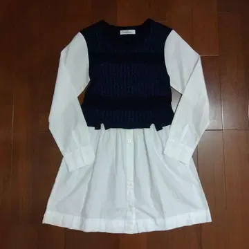 GALLERYVISCONTI 니트 도킹 셔츠 새상품급 2 튜닉