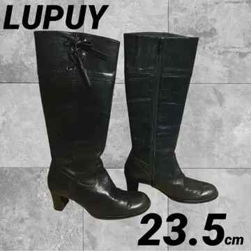 LUPUY 류푸이 KING 블랙 레이스업 롱 부츠 부츠 블랙