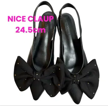 NICE CLAUP 리본 백 벨트 펌프스