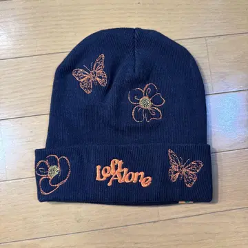 leftalone 블랙 니트 모자 비니 택 포함 미사용 새상품