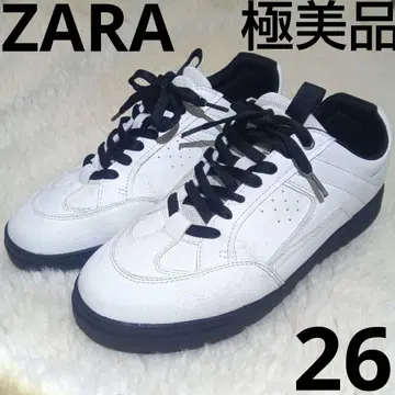 새상품급 ZARA 자라 남성용 스니커즈 사이즈 40 26cm 가죽 화이트