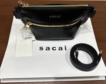 sacai 블랙 가죽 숄더백