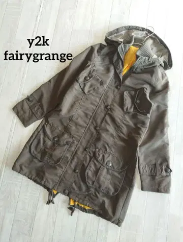 y2k 페어리 그런지 밀리터리 코트 점퍼 멀티 포켓