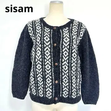 [새상품급] 시삼 공방 sisam 네팔제 니트 가디건 두꺼운 원단 울