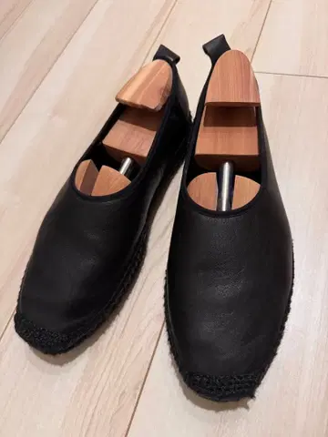 HEREU 가죽 에스파드리유 블랙