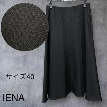 IENA 플레어 스커트 퀼팅 패턴 사이즈 40
