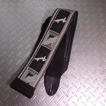 Fender 기타 스트랩 블랙/화이트