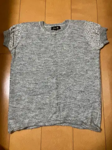 DRAWER 반팔 니트 그레이