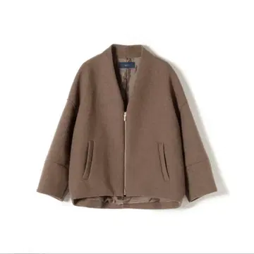 완판템 [정가 22,000엔] 파이핑 디자인 지퍼 블루종 브라운