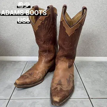 레어 ADAMS BOOTS brown leather western