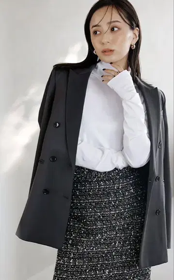 anuans 아뉴앙스 트윌 더블 자켓 (CHARCOALGREY)