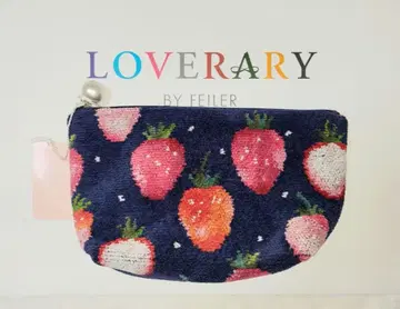러브러리 바이 페이 스트로베리 도트 코스메틱 파우치 네이비 파우치