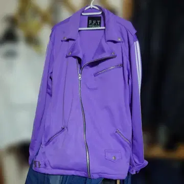 할로윈 세일 F.F.T collection 보라색 라이더 자켓
